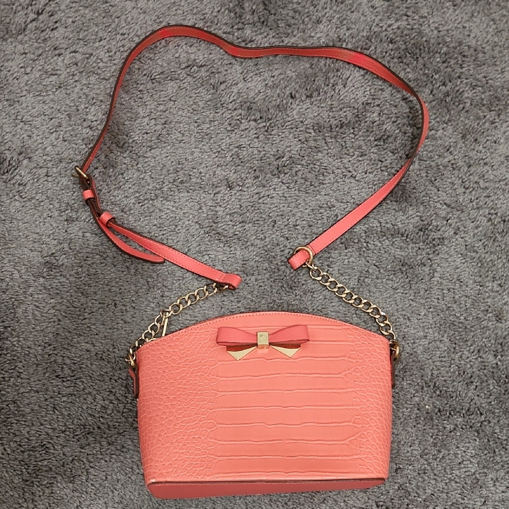 Anne Klein Coral Bow Accent Women's Purse | Adjustable Straps